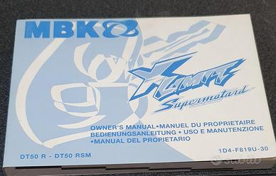 USO E MANUTENZIONE MANUALE YAMAHA MBK DT 50 R / DT
