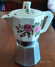 Moka Vintage Flory Express Ceramica 6 Tazze