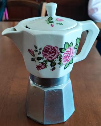 Moka Vintage Flory Express Ceramica 6 Tazze