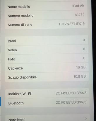 iPad Air (1ª Generazione) Wi-Fi - 16 GB
