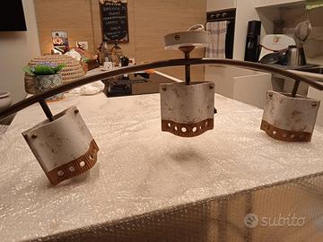 Lampadario con faretti.