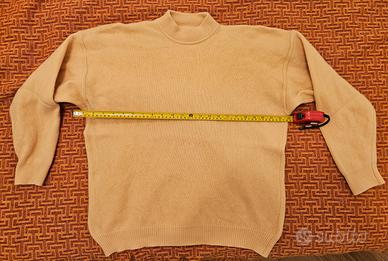 Maglione 100% Pura Lana Vergine Giallo unisex