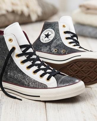 Converse originali glitter nere e bianche