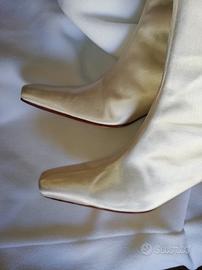 Stivali da SPOSA Raso Avorio n.39