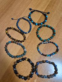 nr 8 braccialetti in pietra naturale 