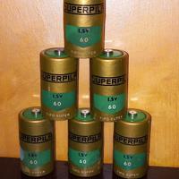Superpila Batterie Tipo D Anni '70 - 6 Pezzi -