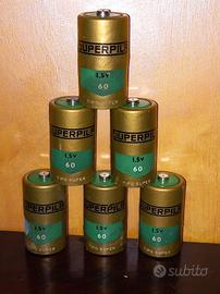 Superpila Batterie Tipo D Anni '70 - 6 Pezzi -
