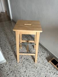 Coppia di sgabelli in legno ikea