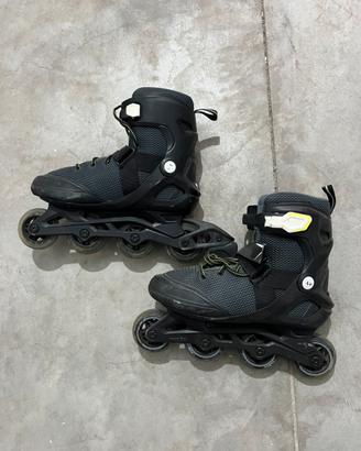 OXELO Roller fitness adulto Fit 100 nero - argento