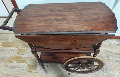 Carrello tavolino in legno