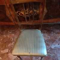 6 sedie con seduta in tessuto