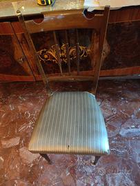 6 sedie con seduta in tessuto