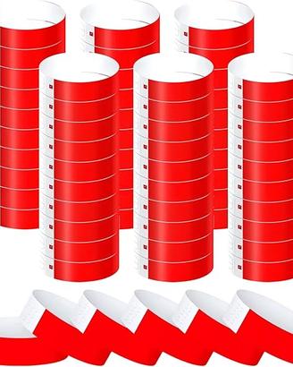 400 braccialetti rossi, impermeabili, per eventi,