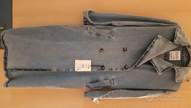 Trench lungo in jeans Pull & Bear – Taglia S