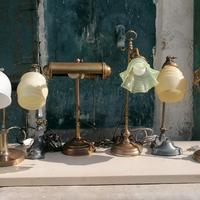 lampada epoca vintage ottone scrivania 