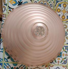 Lampadario Fabbian vetro rosa satinato