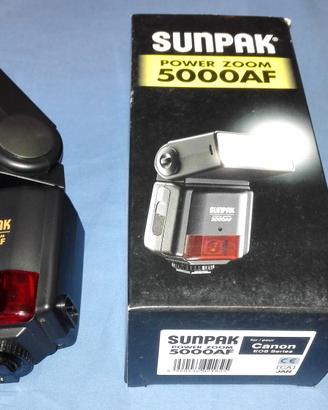 Flash Sunpak 5000 AF Power zoom per Canon EOS TTL
