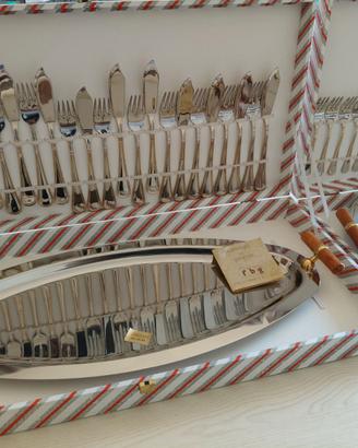 Set portate pesce e dolce completo di posate