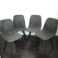 4x SEDIE CONFORAMA 2019 ECOPELLE USATE SEDIA CUCIN