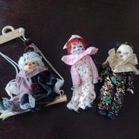 set di 3 bambole da collezione 