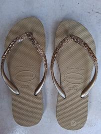 Havaianas color oro nuove n. 33/34