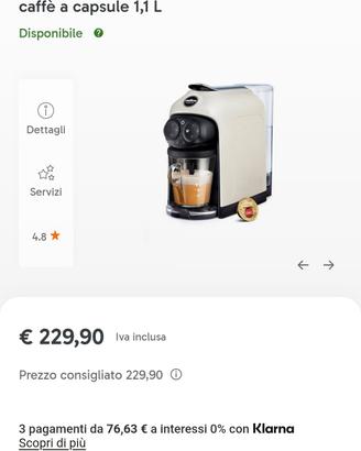 Lavazza Deséa Automatica Macchina per caffè a caps