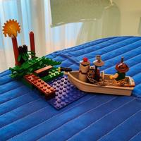 lego indiana jones 1 minifigures molo con barca