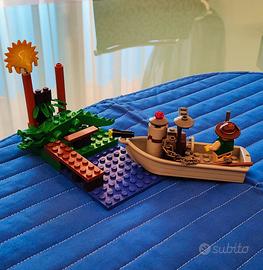 lego indiana jones 1 minifigures molo con barca