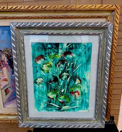 stupendo dipinto con cornice di lusso 