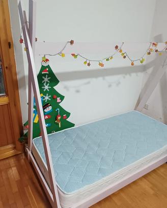 Lettino con materasso 80x160