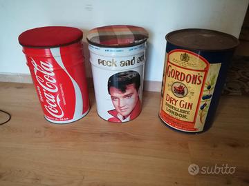 Pouf contenitore anni 80 originale  46 cm