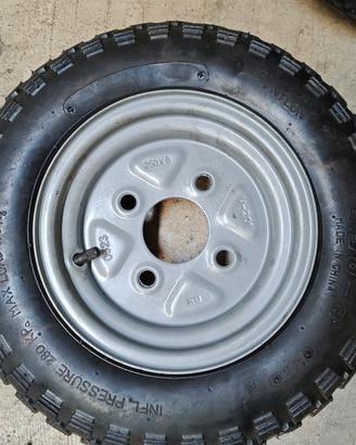 Coppia ruote 8" attacco Fiat 4x100 
