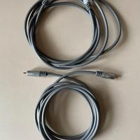 Cavo audio RCA - 2,5 metri separato SX e DX dorati
