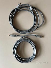 Cavo audio RCA - 2,5 metri separato SX e DX dorati