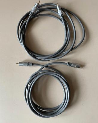 Cavo audio RCA - 2,5 metri separato SX e DX dorati