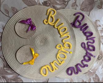Tovagliette personalizzate con sotto bicchieri