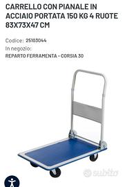 Carrello con pianale