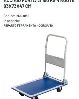 Carrello con pianale