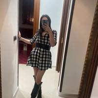 Camicia vestitino Zara a quadri con bottoni