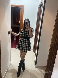 Camicia vestitino Zara a quadri con bottoni