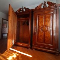 Camera da letto antica in noce di fine '800