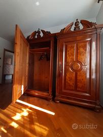 Camera da letto antica in noce di fine '800