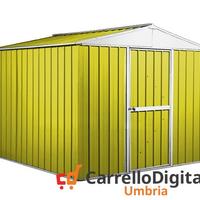 Box porta attrezzi lamiera 276x260 7,2 mq giallo