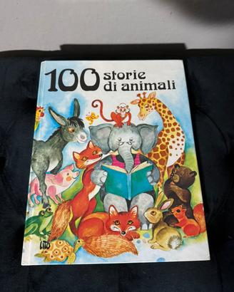 Libro Vintage Bambini "100 Storie di Animali"