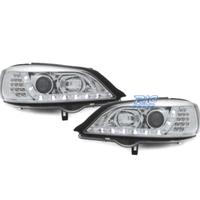 FARI OPEL ASTRA G 97-04 LUCE DIURNA FONDO CROMATO