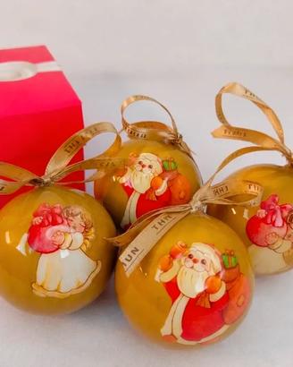 Thun - 4 palline di natale oro