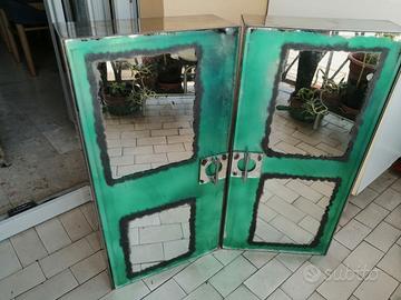 COPPIA PENSILI SPECCHIO BAGNO VERDE