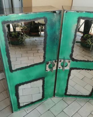 COPPIA PENSILI SPECCHIO BAGNO VERDE