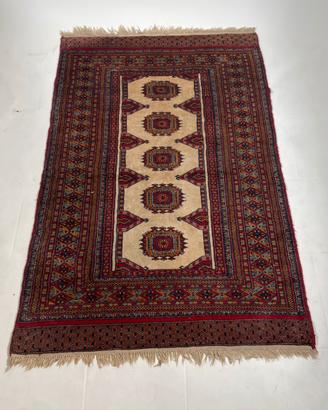 Tappeto Pakistano Vintage in Lana Fatto a Mano