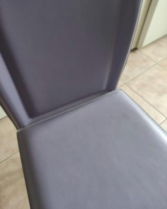 sedie moderne color viola